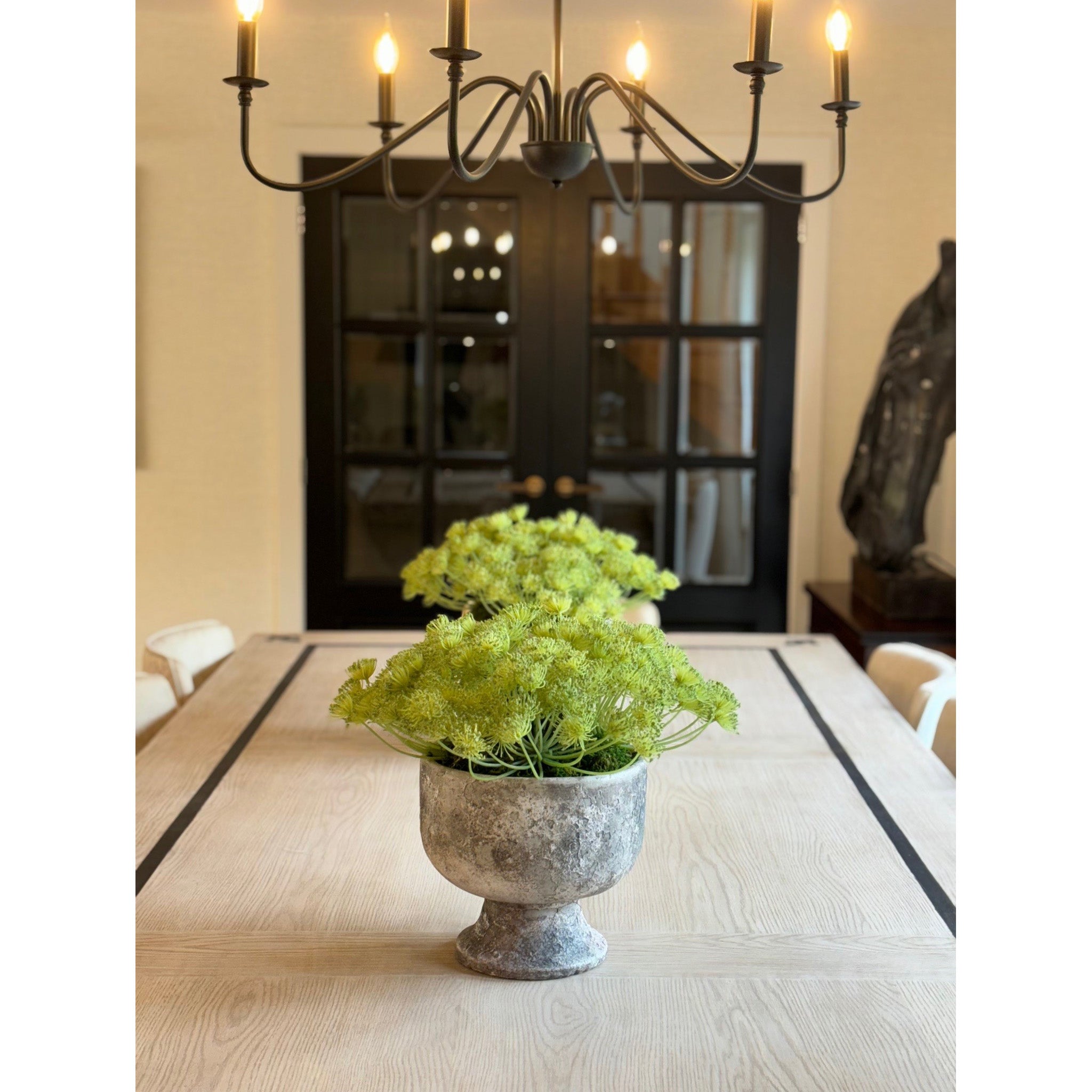 Rustic Footed Cement Vase